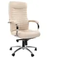 Офисное кресло Chairman 480, экокожа, хромированные подлокотники, бежевое