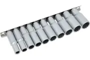 Rockforce Набор торцевых головок 3/8DR 12-гранных глубоких на планке 10 предметов RF-3102-9(3306)