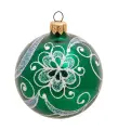 Елочное украшение Шар Новогодняя фантазия зеленый 80 мм НФШ-1566 113-802933