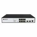Управляемый PoE коммутатор уровня 2 BDCOM S2510-P, 8x 10/100/1000Base-T, 2x 100/1000BASE-X (SFP), PoE 802.3af/at до 130W, 220VAC