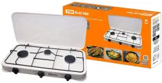 Плитка газовая трёхконфорочная, ГП-3, белая, TDM
