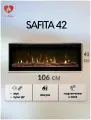 Электрокамин SAFITA 42 (супер-Led пламя, multi-color подсветка пламени и дров, пульт, звук, обогрев) Diamond 42, Saphir 42