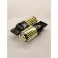Белые W21/5W LED T20 7443 12-24V лампы 144SMD 3014 для автомобилей мототехники грузовиков, 2шт