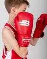 Боксерские перчатки Boybo Basic, искусственная кожа, красный, размер 6 oz (унций)