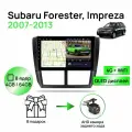 Магнитола для Subaru Forester; Impreza 2007-2013, 8 ядерный процессор 4/64Гб ANDROID 11, QLED экран 9 дюймов, Carplay, автозвук DSP, Wifi, 4G