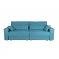 Диван-кровать Клевер бирюзовый велюр, еврокнижка с независимым пружинным блоком