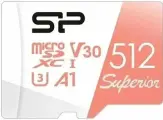 Флеш карта microSDXC 512GB Silicon Power SP512GBSTXDV3V20 Superior V30 A1 w/o adapter