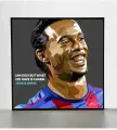 Картина постер Поп-арт Роналдиньо 50х50 см