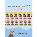 Комплект лакомств TiTBiT для кошек Крем-суп 10г х 48 шт с кусочками телятины
