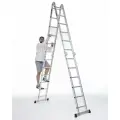 Лестница трансформер стремянка 4х6 WORKY SuperPro с усиленным замком, высота 6,9 м.