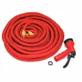 Шланг садовый для полива 3/4 растягивающейся Magic Garden Hose 25 м с распылителем, красный