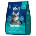 Корм для кошек Brit Premium Sensitive с чувствительным пищеварением, гипоаллергенный, с ягненком и индейкой 2000 г