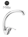 Смеситель для кухонной мойки Mitte STANDART с высоким изливом, цвет хром