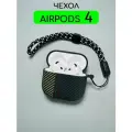 Чехол на airpods 4, для наушников айрподс 4, защитный кейс силикон soft-touch , с принтом