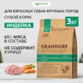 Корм Grandorf Maxi Holistic Turkey для собак крупных пород, с индейкой, 3 кг