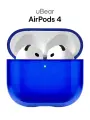 Чехол для AirPods 4 без карабина Tone Case, 1,8 мм, TPU, полупрозрачный усиленный, цвет синий