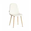 Стул Tetchair BREEZE (mod. JSC-58) / 1 шт. в упаковке Велюр/металл , 44 х 53 х 86 см, Light beige (светло-бежевый) HLR1 / натуральный