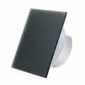Вытяжной тонкий вентилятор SlimVent МV 100, стекло квадрат темно-серый матовый