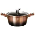 Кастрюля с крышкой BH-1895 Rosegold Noir Metallic Line 24см