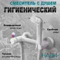 Гигиенический душ со смесителем для унитаза TRIGOR V18-FW-253, цвет: белый