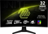 Игровой MSI MAG 32CQ6F, изогнутый 32', 2560х1440, RAPID VA WQHD, 180Hz, IPS, FreeSync, 0.5ms(GTG)