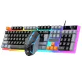 Игровая клавиатура и мышь с RGB подсветкой, набор комплект, USB, русская раскладка