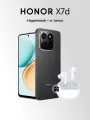 Мобильный телефон HONOR X7d 6/128GB 5109BXJT Вельветовый черный HONOR + подарок Гарнитура TWS X7
