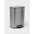 Ведро мусорное с педалью, 12л, нерж. сталь, цвет хром матовый