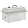 Коптильня KINGSMOKE Lux 450 для холодного и горячего копчения нержавеющая сталь 2 мм (штуцер, сумка, щепа, шланг для подключения дымогенератора) с рёбрами жёсткости на дне