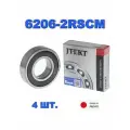 Комплект 4 шт. Подшипник 6206-2RSCM KOYO Япония 30x62x16, Оригинал