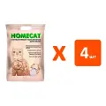 HOMECAT стандарт наполнитель силикагелевый для туалета кошек без запаха 30 л х 4 шт