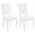 Комплект стульев для кухни Аврора Кабриоль Эмаль белая с жесткой спинкой и сиденьем, 2 шт