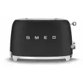 Тостер Smeg TSF01BLMEU, 2 ломтика, нержавеющая сталь, черный матовый