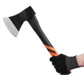 Топор для дров кованый, 1000 г, 430 мм, фиберглассовая прорезиненная ручка
