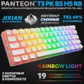 Игровая клавиатура проводная PANTEON T3PKBSHSRBWhite(29))(TKL 60%, LED, JIXIAN Black Switches)