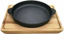 Сковорода порционная чугунная 14см с 2 ручками на подставке TM MY REAL IRON COOK