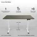 Стол компьютерный с регулировкой высоты для работы стоя сидя одномоторный liftdesk One Белый, Дуб Денвер трюфель, ЛДСП Egger 138х68х2.5 см