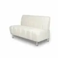 Диван прямой микс 119х65х84 см, нераскладной, белый с отстрочкой плюш-велюр
