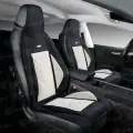 Накидка на сиденье PSV Avrora FRONT алькантара черно-бежевый (1 шт.)