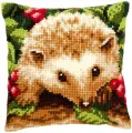PN-0146403 Набор для вышивания крестом (подушка) Vervaco Hedgehog with Berries Ежик в траве
