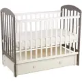 Кроватка Фея 328 белый-графит