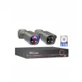 Система видеонаблюдения Techage, 8-ми канальная, IP66, серый