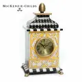 Часы настольные, MacKenzie-Childs, Queen Bee, интерьерные, с узором, ручная роспись, метал, дерево, на батарейке, кварцевые
