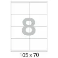 Этикетки самоклеящиеся Promega label basic A4 105x70 мм 8 штук на листе белые (100 листов в упаковке)