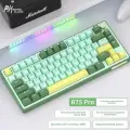 Проводная механическая клавиатура Royal Kludge R75 (75%) , RGB, горячая замена, rk r75, голубой