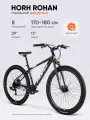 Велосипед горный HORH ROHAN RHD9.1R 29 (2025) Black-White, для взрослых на рост 170-180 см, алюминиевая рама 17