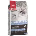 Blitz Sensitive Turkey Adult Sterilised Cat All Breeds сухой корм для стерилизованных кошек с индейкой 2 кг
