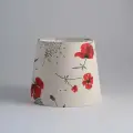 Абажур для настольной лампы, лён Маки, конус 25 см