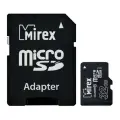Карта памяти Mirex microSDHC 32 ГБ Class 10, V10, A1, UHS-I, R/W 104/45 МБ/с, адаптер на SD, 1 шт., черный