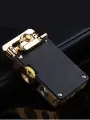 Зажигалка бензиновая подарочная Черная кожа, не заправлена
